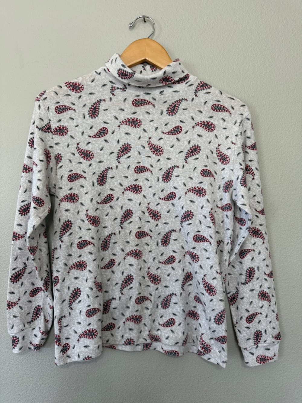 VTG Paisley Print Turtleneck‎ Sweater Medium Long Sleeve Women’s